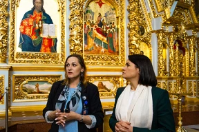 Фотафакт. Святлана Ціханоўская наведала Кіева-Пячорскую лаўру — святыню, важную і для беларусаў